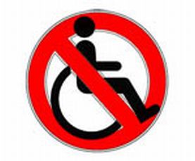 Segnale stradale di divieto di transito ai disabili