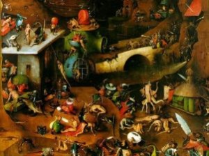 Hieronymus Bosch, "Trittico del Giudizio", particolare