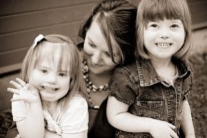Donna con due figlie con sindrome di Down
