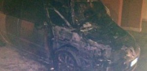 Gennaio 2013, Cagliari: l'auto bruciata di Marco Espa