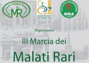 Locandina della Terza Marcia dei Malati Rari, Milano, 2 marzo 2013