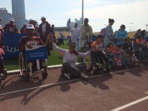 Qatar, febbraio 2014: Giornata Paralimpica, con Giusy Versace