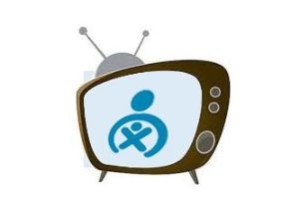 Disegno con il logo dell'Associazione Italiana Sindrome X Fragile dentro a uno schermo TV