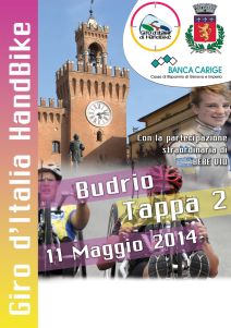 Locandina della tappa di Budrio del Giro d'Italia di Handbike 2014