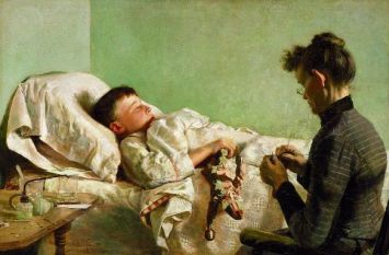 John Bond Francisco, "Il bambino malato", 1893