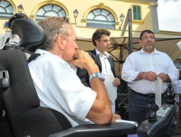 Incontro alla stazione di Rapallo con l'Assessore Regionale ai Trasporti, agosto 2014