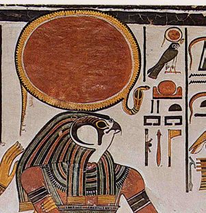 Affresco raffigurante il dio egizio Horus