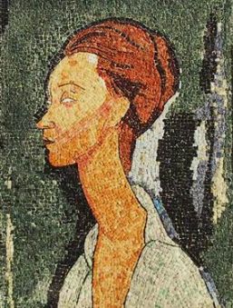 Omaggio ad Amedeo Modigliani, realizzato a mosaico presso l'Officina dell'Arte di Pordenone