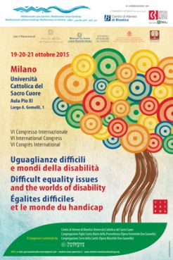 Locandina del VI Convegno Internazionale di Mediterraneo senza Handicap, Milano, 19-21 ottobre 2015