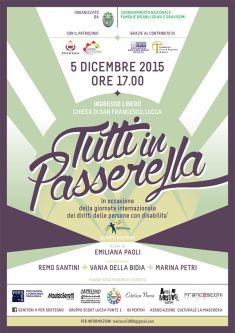 Locandina di "Tutti in passerella", Lucca, 5 dicembre 2015