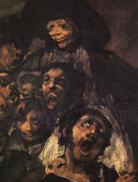 Francisco Goya, "Il pellegrinaggio a San Isidro (Sant'Isidoro)", 1820-23, Museo del Prado, Madrid (particolare)