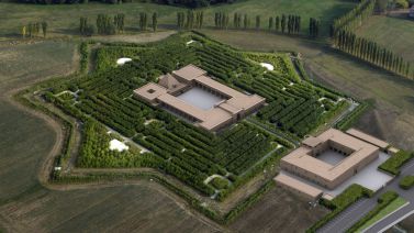 Immagine aerea del Labirinto della Masone