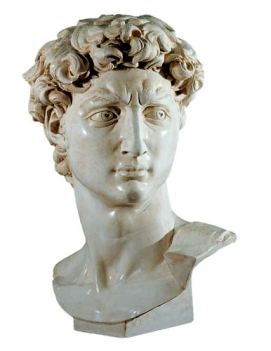 Copia di testa del "David" di Michelangelo al Museo Tattile statale Omero di Ancona