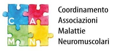 Logo del CAMN (Coordinamento Associazioni Malattie Neuromuscolari)