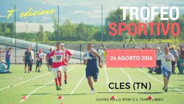 Locandina del Trofeo Sportivo per Persone con Disabilità, Cles (Trento), 24 agosto 2016