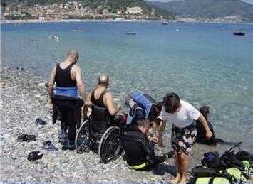 Subacquei con disabilità di HSA Italia all'Isola di Asinara