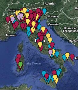 Mappa delle iniziative in Italia per il Giorno del Dono 2016