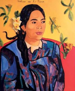 Mosaico dell'Officina dell'Arte di Pordenone da "Vahine no te tiare" ("Donna con fiore") di Paul Gauguin
