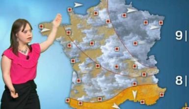 Melanie Segard presenta il meteo a France 2