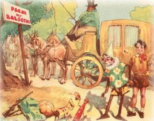 Illustrazione del "Paese dei Balocchi" di Pinocchio