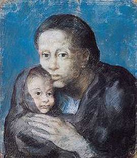 Pablo Picasso, "Madre con bambino malato", 1903