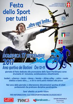 Locandina della giornata di sport per tutti a Oleggio (Novara), 17 settembre 2017