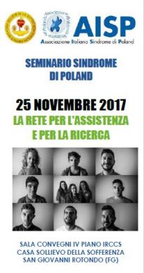 Locandina del seminario AISP di San Giovanni Rotondo (Foggia), 25 novembre 2017