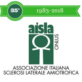 Logo speciale realizzato nel 2018 per i 35 anni dell'AISLA