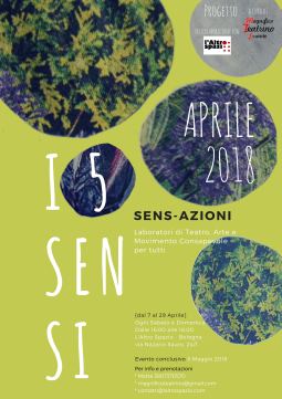 Locandina di percorso laboratoriale proposto dal Magnifico Teatrino Errante di Bologna, aprile 2018