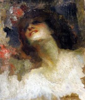 Giuseppe Amisani, "Viso di donna", 1920 circa