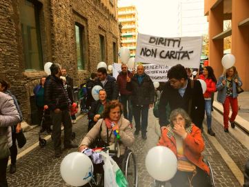 Pesaro, novembre 2017, manifestazione della rete Liberi di Fare
