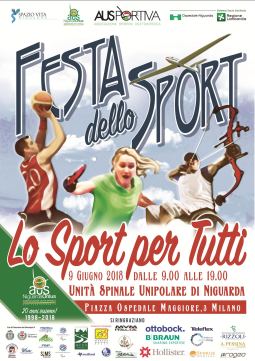 Locandina della "Festa dello sport 2018" di Milano