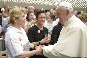 2017: Maria Grazia Fusi con Papa Francesco
