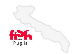 Contorno della Puglia, affiancato dal marchio della FISH