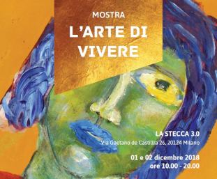 Locandina della mostra "L'Arte di Vivere", Milano, 1-2 dicembre 2018