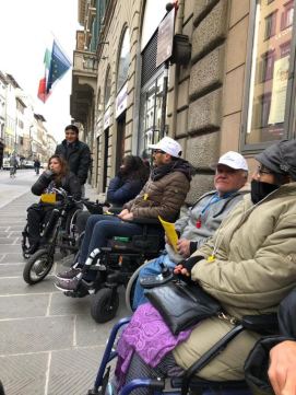 Manifestazione di protesta disabili a Firenze, 30 novembre 2018