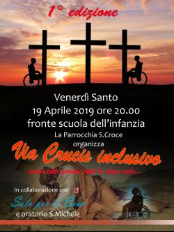 Locandina della Via Crucis inclusiva di Cessalto (Treviso), 19 aprile 2019