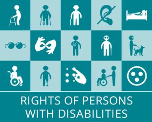 Realizzazione grafica curata dal Consiglio d'Europa, sui diritti delle persone con tutte le forme di disabilità