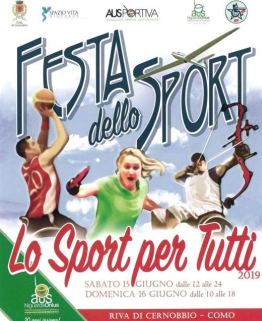 Locandina della Festa dello Sport 2019 di Cernobbio (Como), 15-16 giugno 2019