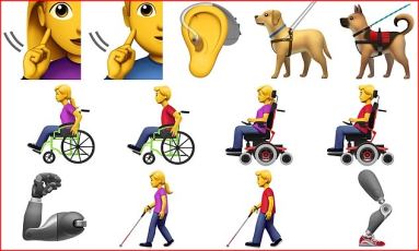 Nuovi emoji sulla disabilità (fonte: World News Standard)