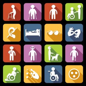 Loghi di varie forme di disabilità