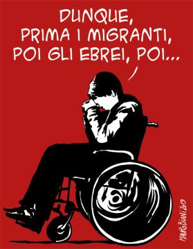 Vignetta di Marco Biani su discriminazione