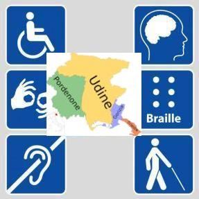 Province del Friuli Venezia Giulia con loghi della disabilità