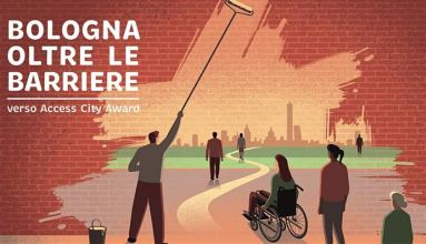 Immagine realizzata in occasione dell'evento di lancio della candidatura di Bologna all'"Access City Award"