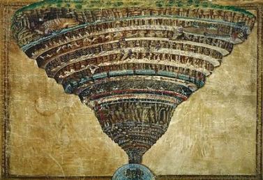 Sandro Botticelli, "La voragine infernale", disegni per la "Divina Commedia", Biblioteca Apostolica Vaticana