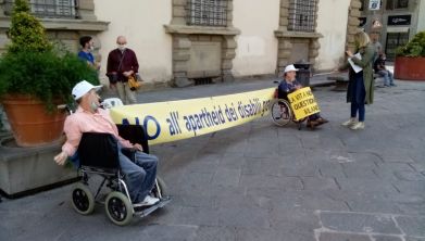 Protesta disabili gravi alla Regione Toscana, luglio-agosto 2020