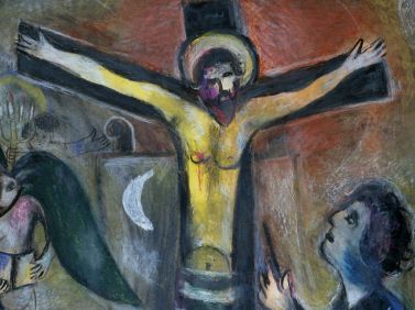 Marc Chagall, "Le Christ et la peintre", 1951