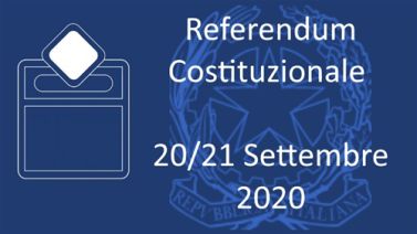 Realizzazione grafica dedicata al referendum costituzionale del 20 e 21 settembre 2020