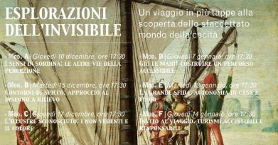 Locandina "Esplorazioni dell'invisibile", La Girobussola, dicembre 2020-gennaio 2021