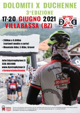 Locandina di "Dolomiti for Duchenne 2021"